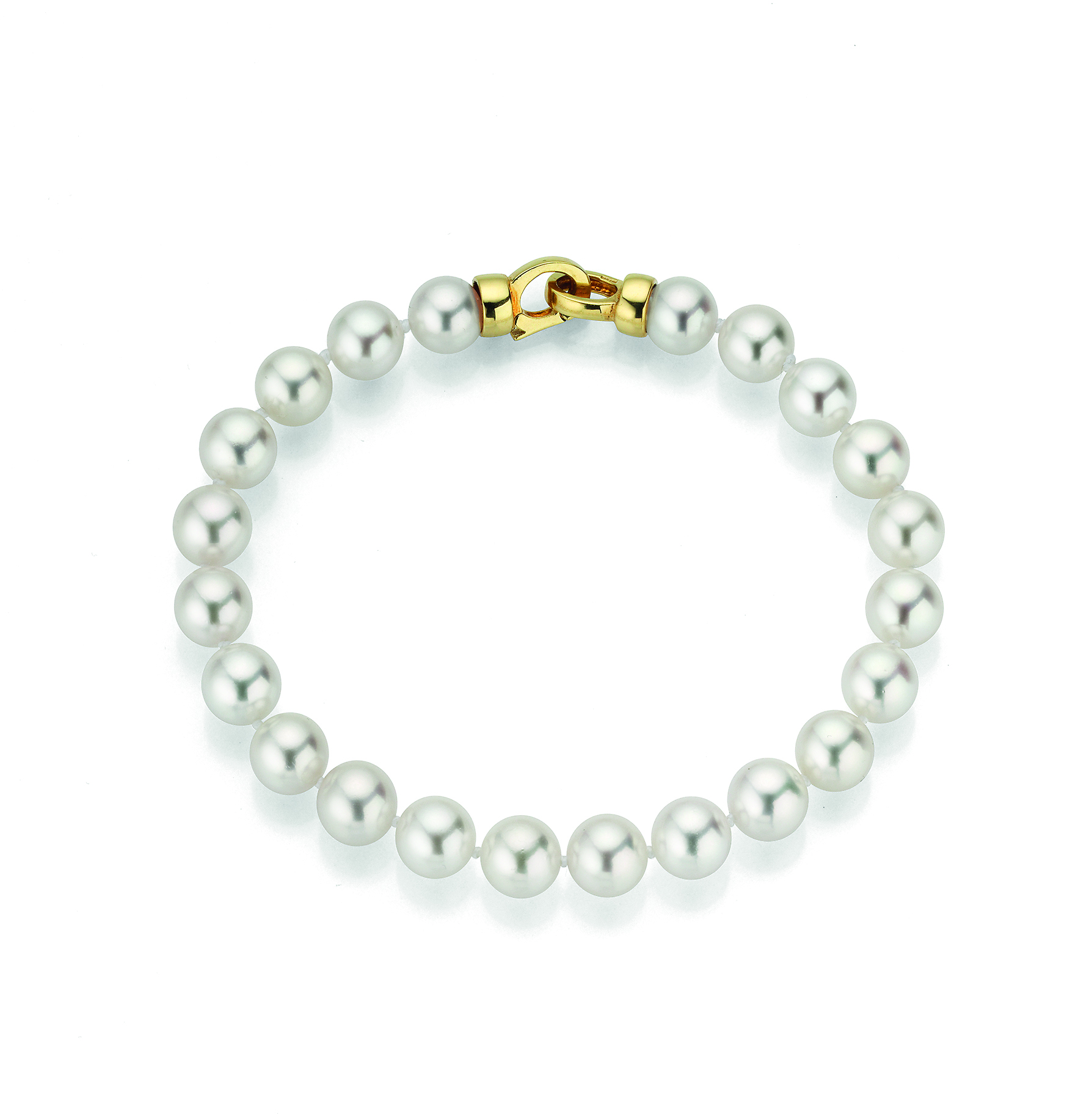 Yana Nesper 3 in 1 Perlenkette mit Akoyaperlen und Gelbgoldgliedern Balthasar – Bild 3