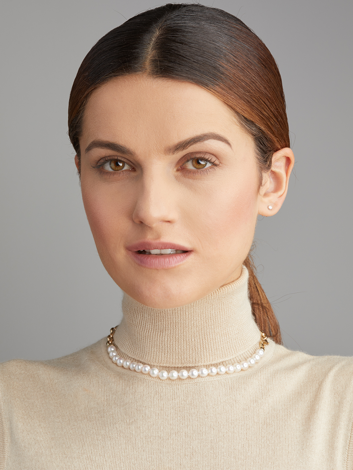 Yana Nesper 3 in 1 Perlenkette mit Akoyaperlen und Gelbgoldgliedern Balthasar – Bild 5