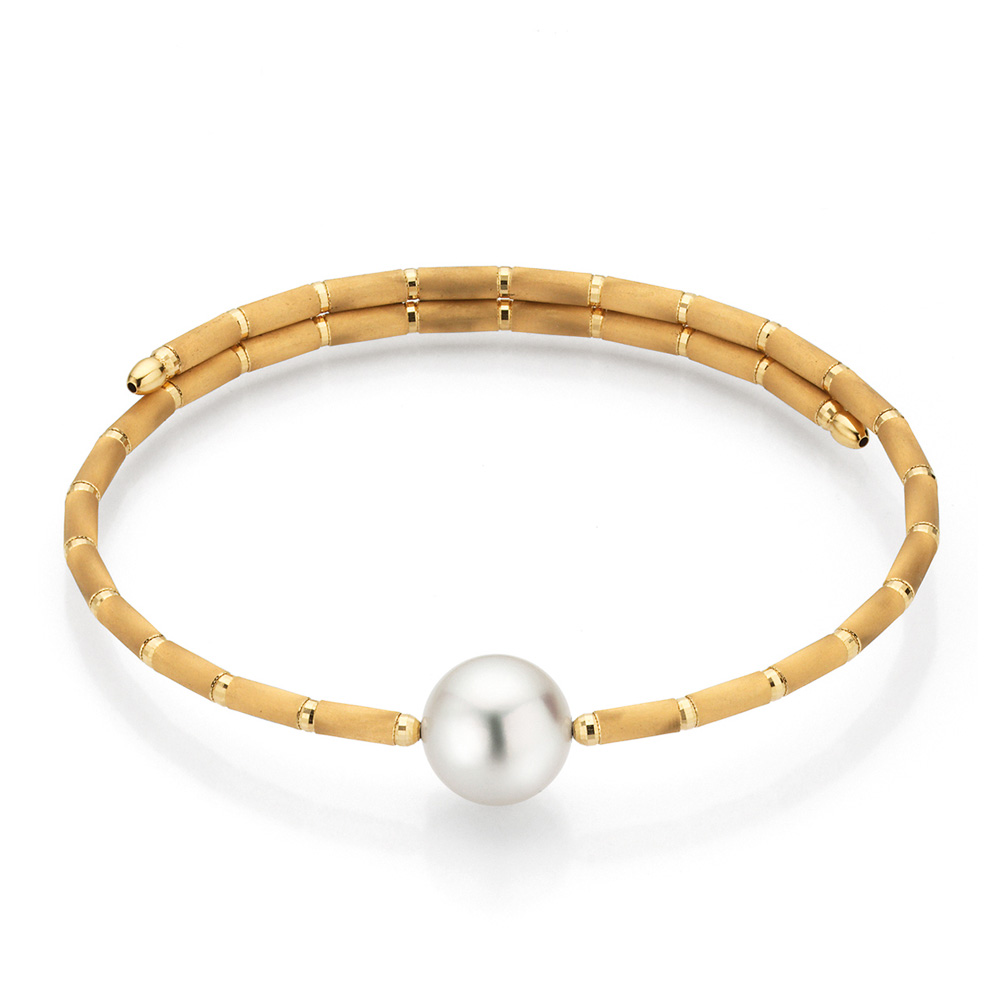 Yana Nesper Schlichtes Perlenarmband mit Süßwasserperle Silk Magnet