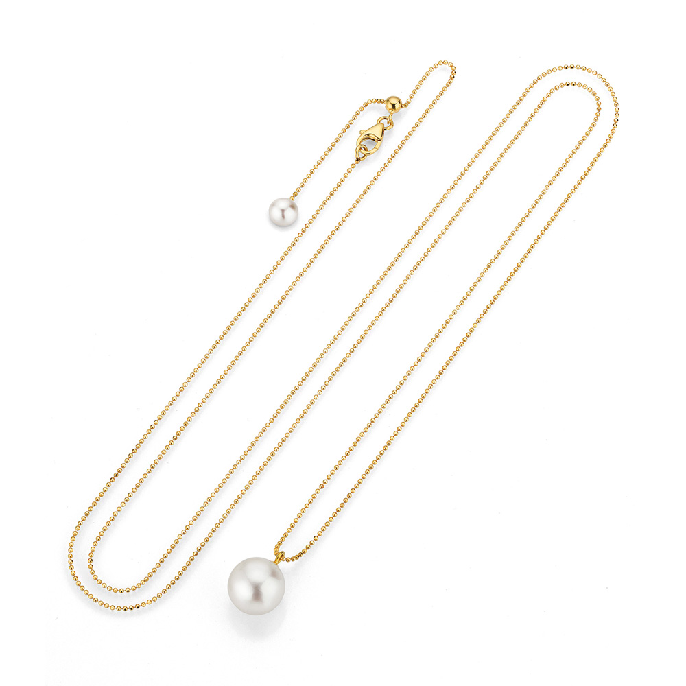 Yana Nesper Lange Perlenkette mit großem Süßwasser Perlenanhänger Bubbles