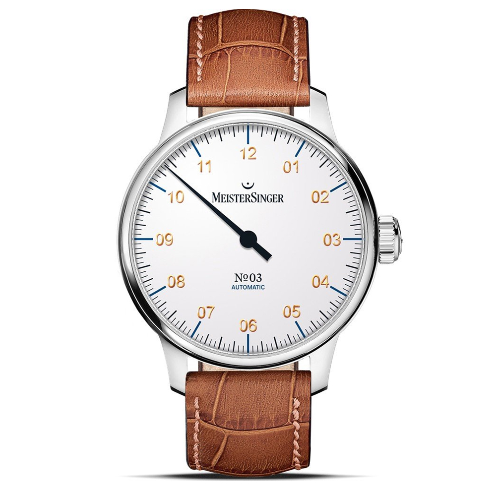 MeisterSinger N° 03 43mm Weiß Automatik