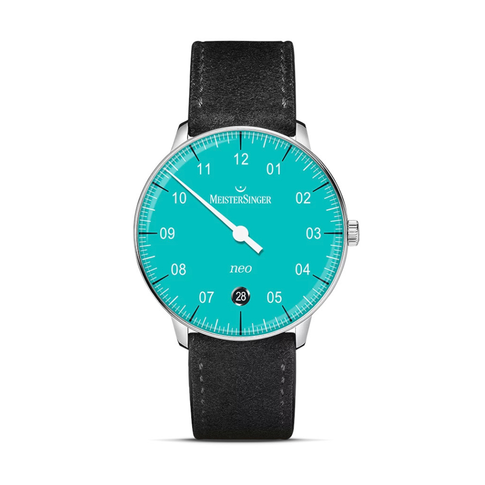 MeisterSinger Neo Azurblau mit Acrylglas