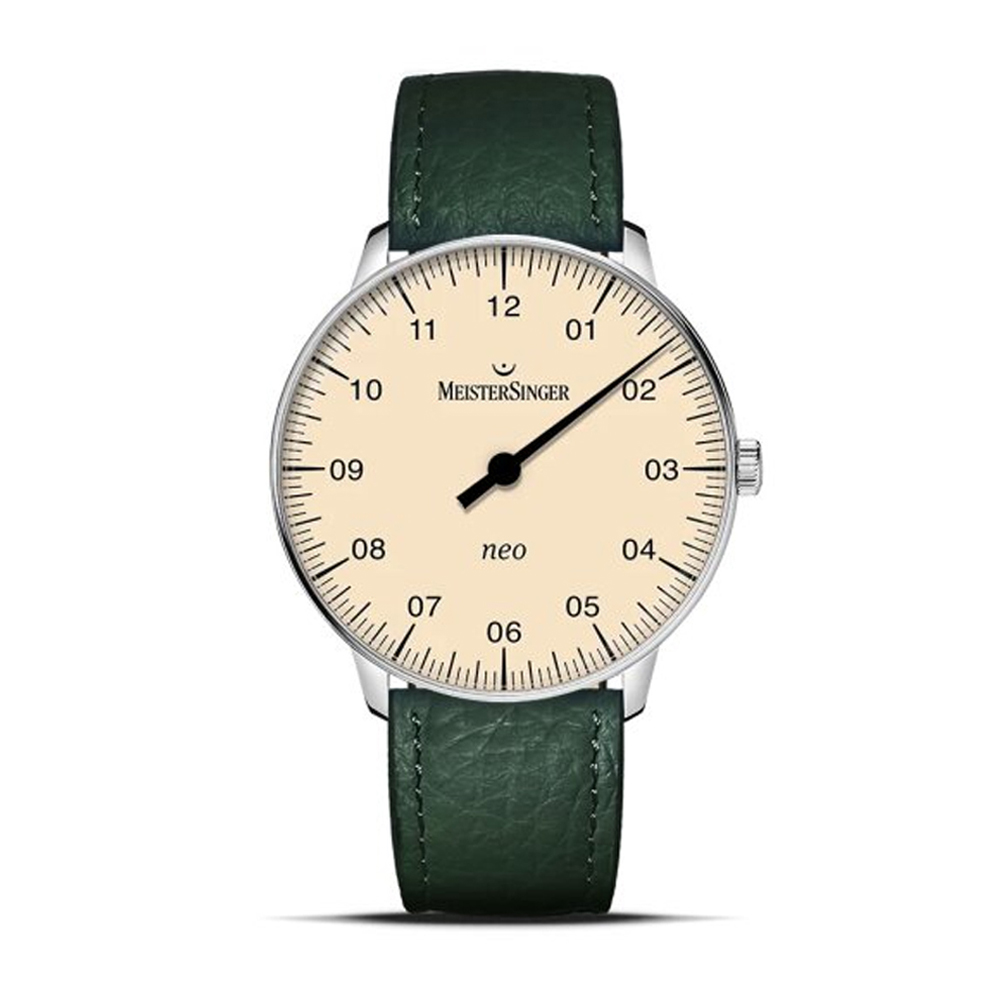 MeisterSinger Neo elfenbein mit Saphirglas